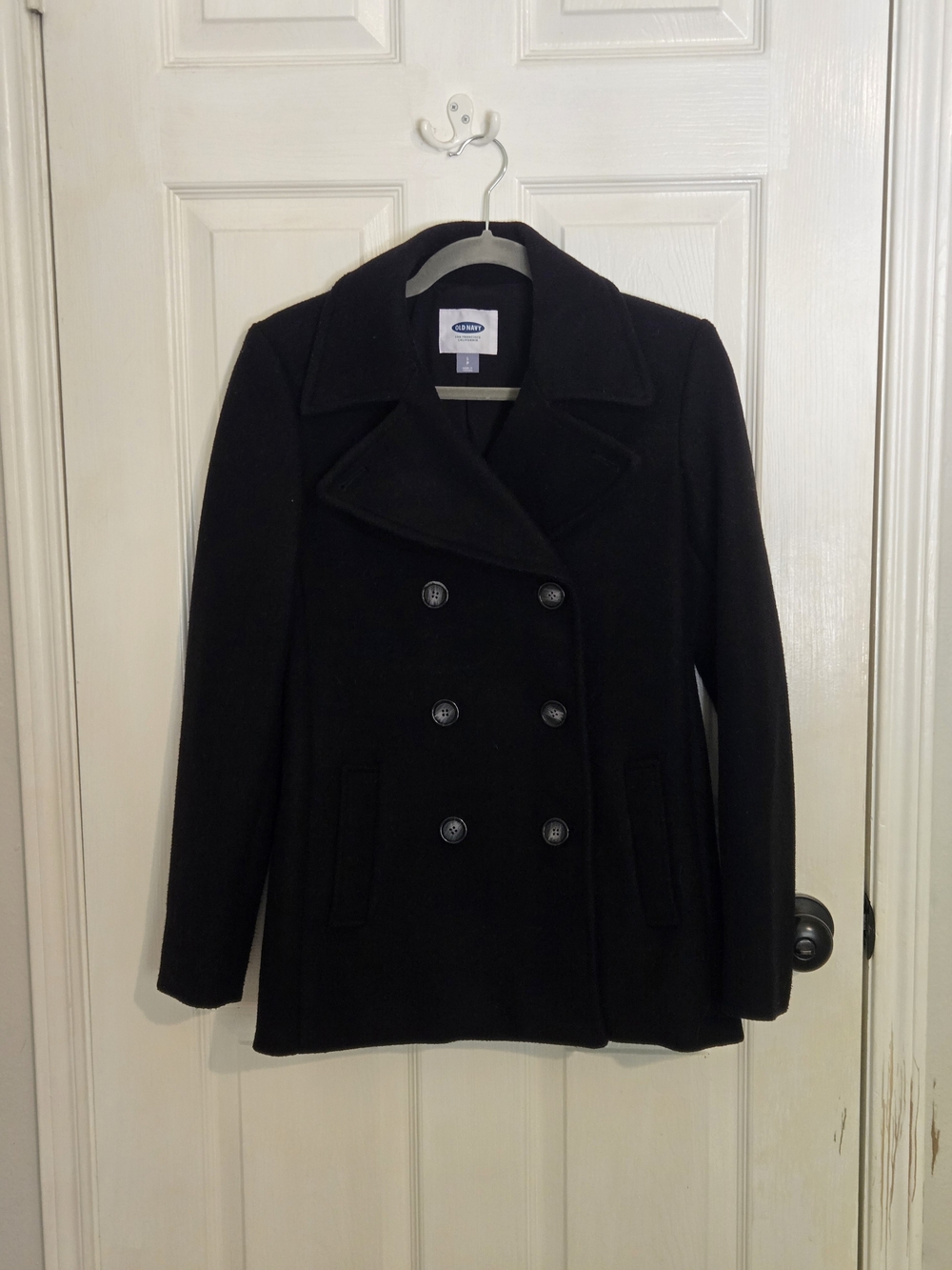Old Navy Black Double-Breasted Women's Peacoat